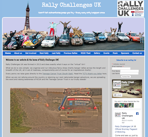 Rally Challenges UK website
